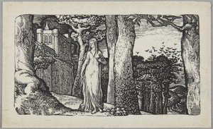 A dama com as gralhas de Edward Calvert