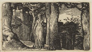 A dama com as gralhas de Edward Calvert