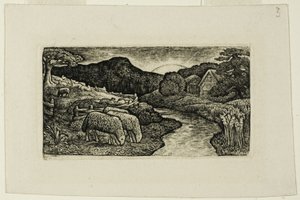 As ovelhas deste pasto de Edward Calvert