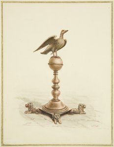 A Águia em St Mary-le-Port Church (lápis e aguarela sobre papel) de Edward Cashin