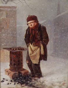 O Vendedor de Castanhas (óleo)
