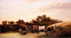 O Lugar de Rega, cena em Devonshire de Edward Charles Williams