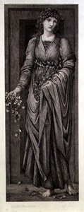 Flora, gravada por Eugene Gaujean (1850-1900) pub. por Thomas Agnew & Sons de Edward Coley (after) Burne Jones