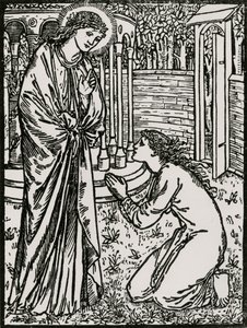 Psiquê e Juno de Edward Coley (after) Burne Jones