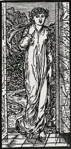 A Psique no Jardim de Edward Coley (after) Burne Jones