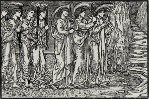 A procissão para a colina de Edward Coley (after) Burne Jones