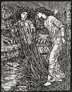 A Tarefa das Ovelhas de Ouro de Edward Coley (after) Burne Jones