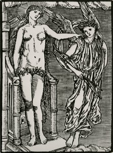 Vênus Enviando Cupido para Psyche de Edward Coley (after) Burne Jones