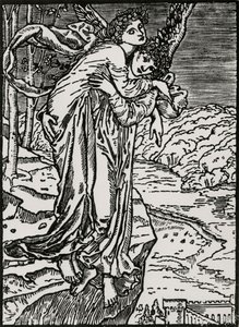 Zéfiro e Psique de Edward Coley (after) Burne Jones