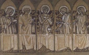 Design para um memorial para Christina Rossetti (giz sobre papel) de Edward Coley Burne Jones