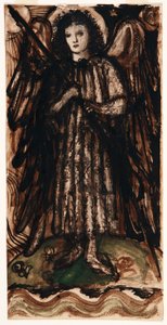 Liebe herrscht über die Elemente, Entwurf für Buntglas, ca. 1860-62 von Edward Coley Burne-Jones