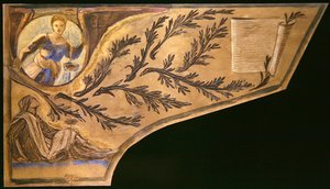 Poeta Musa - papel de tampa de piano (gizes coloridos sobre papel) de Edward Coley Burne Jones