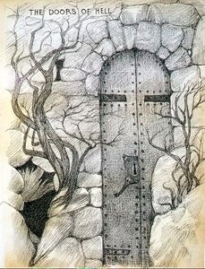 As Portas do Inferno (lápis sobre papel)