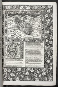 "As Obras de Geoffrey Chaucer agora impressas com imagens desenhadas por Sir Edward Burne-Jones de Edward Coley Burne Jones