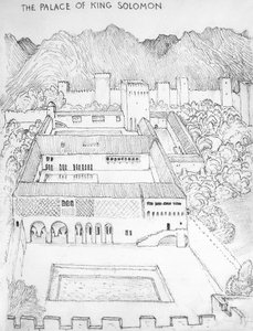 O palácio do Rei Salomão (lápis sobre papel)
