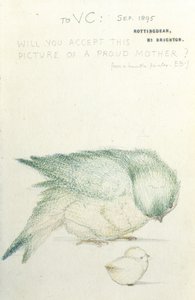 &39;A proud Mother&39; (lápis e giz colorido sobre papel) de Edward Burne Jones