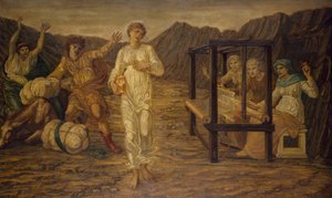 Cupido e Psique - Murais Verdes do Palácio - Psique definido por Vênus, a Tarefa, 1881 de Edward Burne Jones