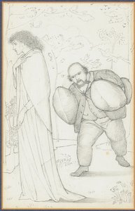 Dante Gabriel Rossetti trazendo almofadas para Jane Morris de Edward Burne Jones