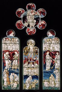 Easthampstead, São Miguel e Santa Maria Madalena, Morris & Co., Edward Burne-Jones, O Último Julgamento, São Miguel, 1876 de Edward Burne Jones