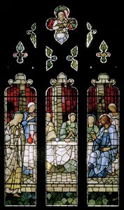 Festa Na Casa De Simão, 1885 (vitral) de Edward Burne Jones