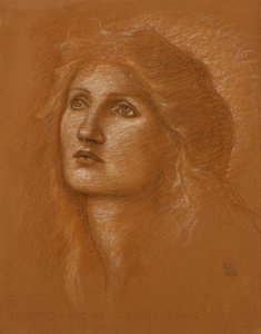 Cabeça de uma mulher, 1890 de Edward Burne Jones