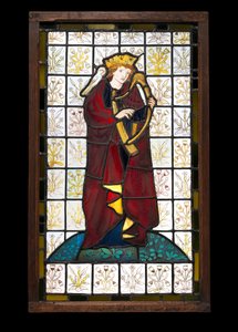 Rei Davi, o Poeta, 1863 (vitral) de Edward Burne Jones