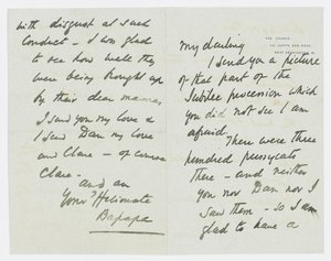 Carta para a neta do artista, Angela Thirkell (lápis sobre papel) de Edward Burne Jones
