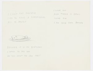 Carta para a neta do artista, Angela Thirkell (lápis sobre papel) de Edward Burne Jones