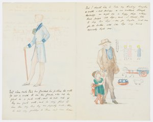 Carta para a neta do artista, Angela Thirkell (lápis sobre papel) de Edward Burne Jones