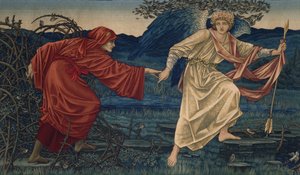 Amor liderando o Peregrino, Tapeçaria, 1909 de Edward Burne Jones