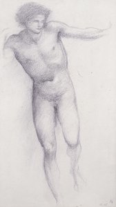 Perseu - Rock of Doom (giz no papel) de Edward Burne Jones