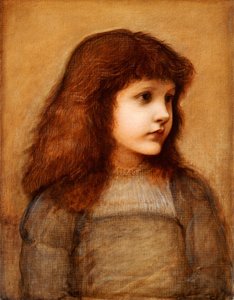 Retrato de Gertie Lewis, metade do comprimento, 1879-80