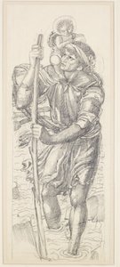 São Cristóvão e o Menino Cristo de Edward Coley Burne Jones