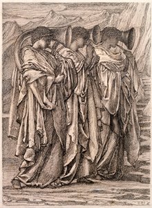Estudo para "O desafio no deserto", c.1875 de Edward Burne Jones