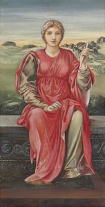Estudo para &39;The Hours&39; (mídia mista em painel gesso) de Edward Burne Jones