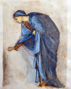 Estudo para uma figura da Virgem (wc) de Edward Burne Jones