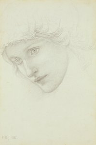 Estudo para a cabeça de uma sereia, 1885 de Edward Burne Jones