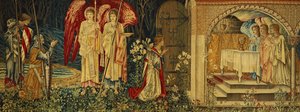 A conquista do Santo Graal por Sir Galahad, Sir Bors e Sir Percival, de Edward Burne Jones