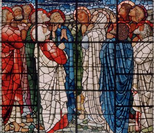 A janela da ascensão, detalhe, 1885 (vitral) de Edward Burne Jones