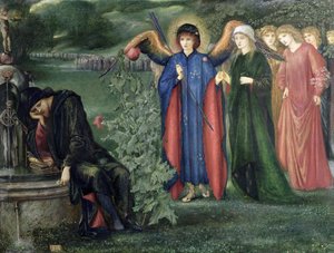 O sonho das mulheres justas de Edward Burne Jones