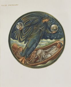 O livro da flor: XXXVI. Mercúrio Falso, 1905 (litho com guache sobre papel) de Edward Burne Jones