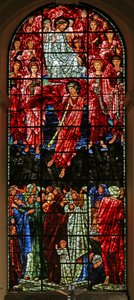 O último julgamento, 1885-1897 (vitral) de Edward Burne Jones