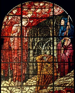 A janela da Natividade, detalhe, os pastores, 1888 (vitral) de Edward Burne Jones