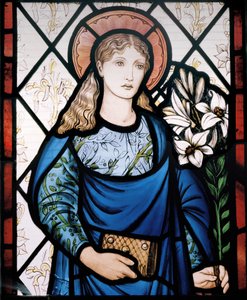 A Virgem Maria, 1882 (vitral) de Edward Burne Jones