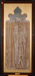 A Virgem Maria: cartum para um vitral em Ashton-under-Lyne, c.1892 de Edward Burne Jones
