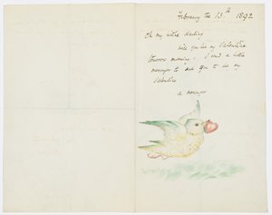 Valentine, Carta para a neta do artista, Angela Thirkell, 13 de fevereiro de 1892 de Edward Burne Jones