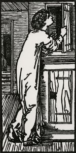 Psique, olhando no armário, 1866 de Edward Coley after Burne Jones