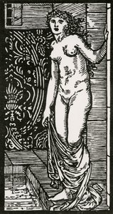 Psique no banho, 1866 de Edward Coley after Burne Jones