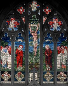 Birmingham, Acocks Green, St Mary, a Virgem, East Window, Morris & Co., Edward Burne-Jones, John Henry Dearle (1859-1932), 1895 de Edward Coley and Dearle Burne Jones