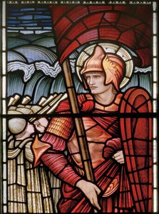 Wilden, Todos os Santos, Morris & Co., Edward Burne-Jones, John Henry Dearle (1859-1932), Josué, detalhe, 1902-1914, Louisa, Alfred, Os Baldwins, Primeiro Ministro, Metodista, Worcestershire, Artes e Ofícios, de Edward Coley and Dearle Burne Jones